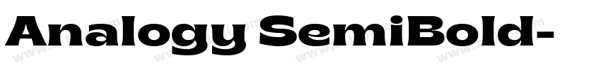 Analogy SemiBold字体转换